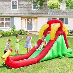 Inflatable Water Slide Bounce House with Climbing Wall and Jumper with 380W Blower  |   Bounce House Bounce House Bounce House