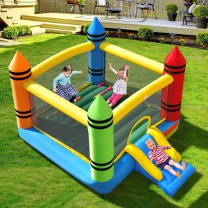 Kids Inflatable Bounce House with Slide and Ocean Balls Not Included Blower Colorful |   Bounce House Bounce House Bounce House