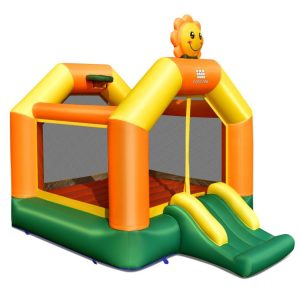 Kids Inflatable Bounce Jumping Castle House with Slide without Blower Yellow, Green, Orange |   Bounce House Bounce House Bounce House