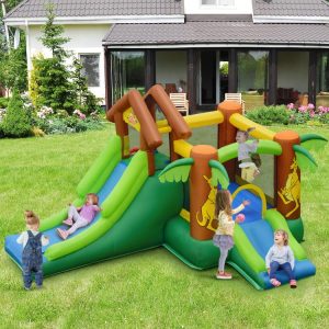 Kids Inflatable Jungle Bounce House Castle with 680W Blower  |   Bounce House Bounce House Bounce House