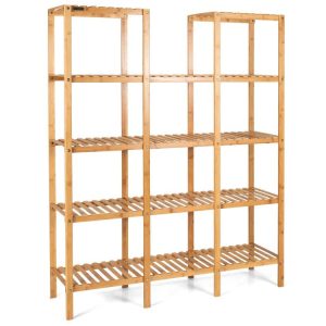 Multifunctional Bamboo Shelf Flower Plant Display Stand  |   Plant Stands Garden Plant Stands