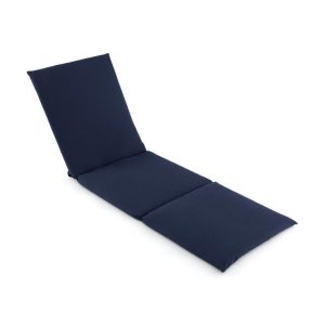 Outdoor Chaise Lounge Cushion Patio Furniture Folding Pad with Fixing Straps Navy |   Outdoor Furniture Accessories Outdoor & Patio Furniture Navy