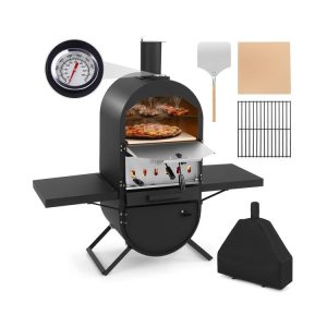 Outdoor Pizza Oven with 600D Oxford Fabric Cover 12 Inch Pizza Stone and Cooking Grill  |   Outdoor Grills Outdoor Outdoor Grills