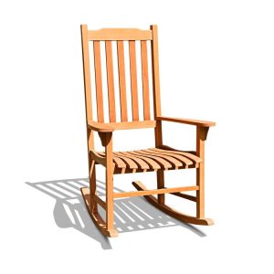 Outdoor Rocking Chair Single Rocker for Patio Deck  Natural |   Patio Rocking Chairs & Gliders Outdoor & Patio Furniture Natural