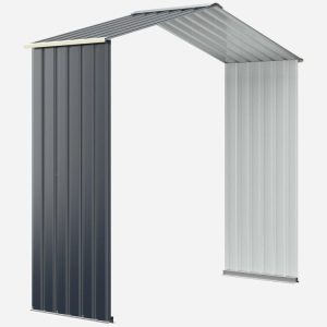 Outdoor Storage Shed Extension Kit for 7/9.1/11.2 Feet Shed Width Grey |   Sheds & Outdoor Storage Outdoor Storage & Garages Grey