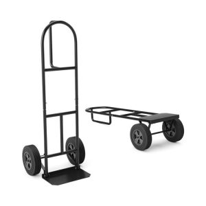 P-Handle Sack Truck with 10 Inch Wheels and Foldable Load Area Black |   Garages Garages Black