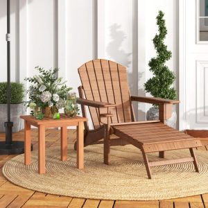 Patio Hardwood Square Side Table with Slatted Tabletop Natural |   Patio Tables Outdoor & Patio Furniture Natural