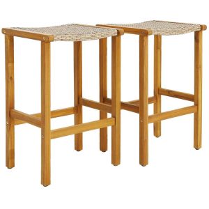 Patio Wood Bar Stools Set of 2/4  |   Patio Bar Furniture Outdoor & Patio Furniture Patio Bar Furniture