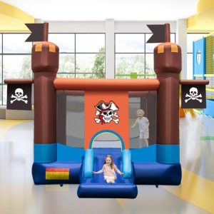 Pirate-Themed Inflatable Bounce Castle with Large Jumping Area and 735W Blower  |   Bounce House Bounce House Bounce House