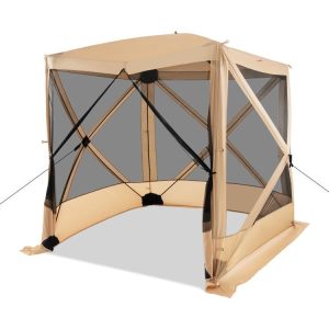 Pop Up Gazebo with Netting and Carry Bag Coffee |   Gazebos Gazebos Coffee