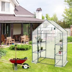 Portable Outdoor 4 Shelves Greenhouse Transparent |   Greenhouses Garden Greenhouses