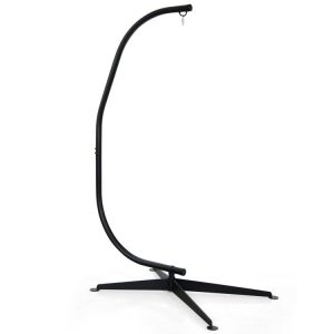 Solid Steel C Hammock Frame Stand Black |   Hammocks Hammocks Black