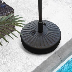 20 Inch Fillable Heavy-Duty Round Umbrella Base Stand Black |   Outdoor Umbrella Bases Outdoor Shades Black