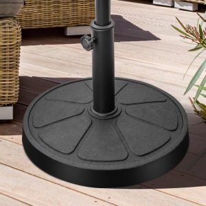 31LBS 18 Inch Round Outdoor Umbrella Base Black |   Outdoor Umbrella Bases Outdoor Shades Black