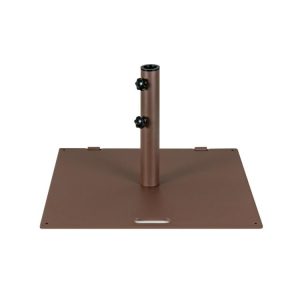 50 LBS Weighted 24 Inch Square Patio Umbrella Base Brown |   Outdoor Umbrella Bases Outdoor Shades Brown