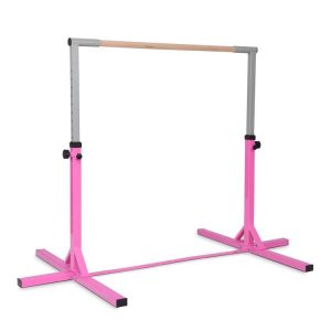 Adjustable Gymnastics Horizontal Bar for Kids Pink |   Toy Sports Outdoor Play Pink