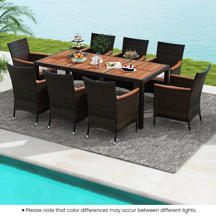 9 Piece Outdoor Dining Set with Umbrella Hole  |   Patio Dining Sets Outdoor & Patio Furniture Patio Dining Sets